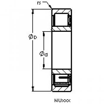 Original SKF Cylindrical Roller Bearings NU1012 EM AST