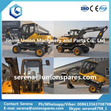 Hot Sale Chinese Mini Wheel Excavator for Sale Low Price SH75-9M
