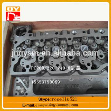 PC220-7 excavator cylinder head assy 6731-11-1370 for SAA6D102E engine parts