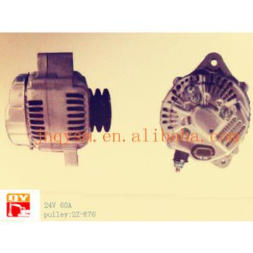 excavator engine alternator used for S4D120 24V 60A, engine alternator alternator assembly and pulley number: 2Z-R76