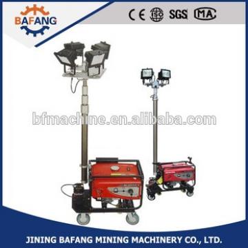 Mobile electric or manual control lifting tower light