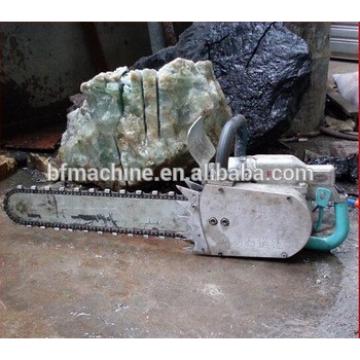 Electric powered handle diamond chain saw for cutting concrete and stone