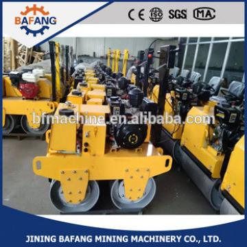 Walk behind double drum hydraulic vibratory mini road roller