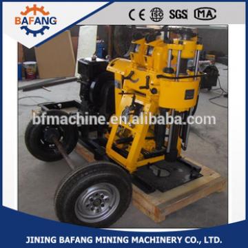 HZ-200YY Mobile hydraulic rock core drilling rig/Diesel engine and Electric motor drilling machine