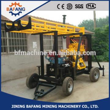 Four wheel trailer drill machine 200m geological exploration drilling well diamond core drilling rig