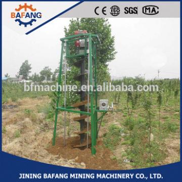 Three-leg frame type portable gasoline engine post pole hole digger/ ground hole drilling machine