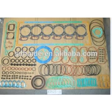 6D125 engine overhaul gasket kit,6D125 engine full gasket set