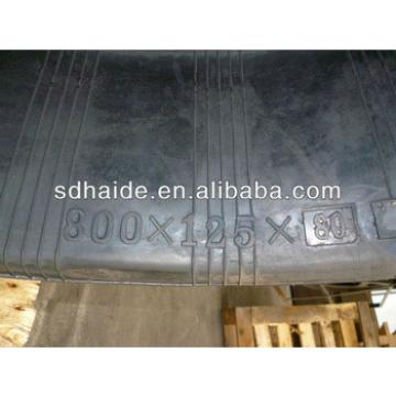 minimum excavator rubber tracks,rubber track shoe assy with width pitch links for pc100,sk150,dh450