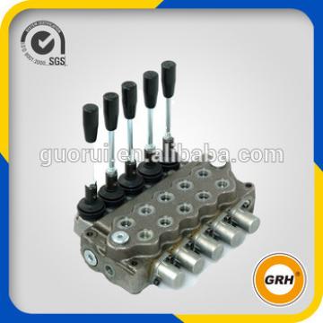 5 spools 80LPM hydraulic manual monoblock valve / spool control valve