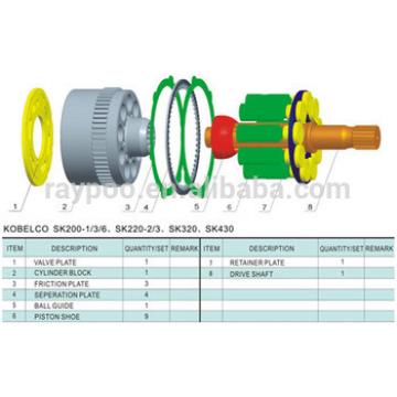 SK200 travel motor parts