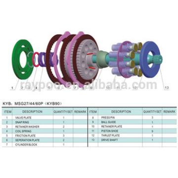 MSG-27P,44P Swing Motor parts