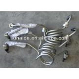 excavator fuel line, high pressure fuel line, steel fuel line PC200